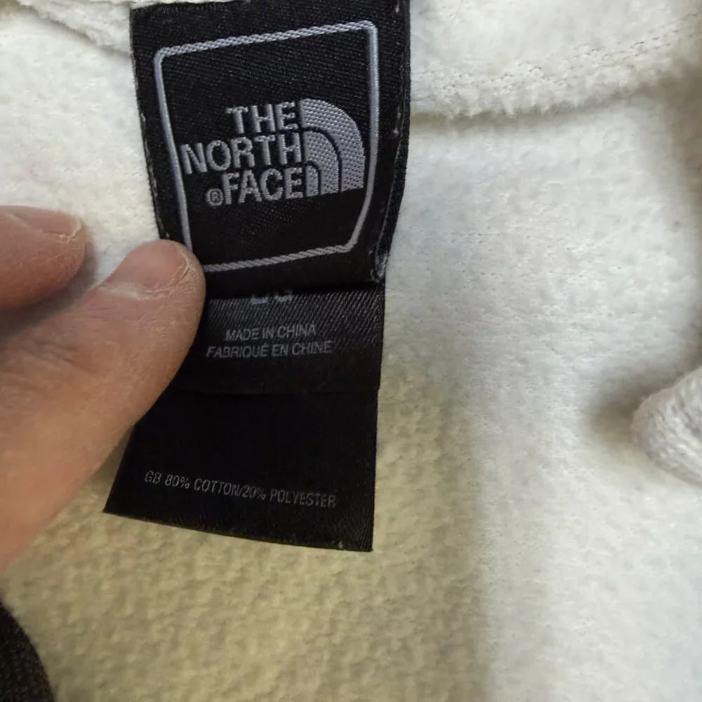 The North‎ Face Men’s Full Zip Hoodie Large White Trees Graphic GUC